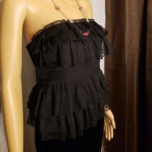 Y2K Papaya Vintage Black Crop Top